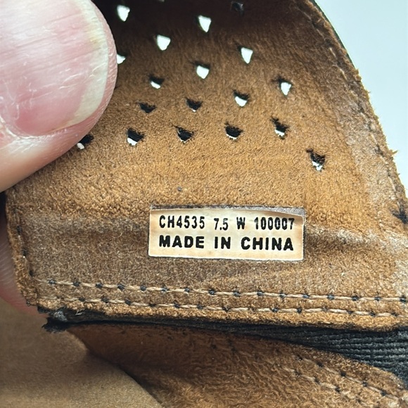 Rockport Black Slip On Two Strap Leather Cuts Out Cork Wedge Sandal Sz 7.5 - Picture 8 of 8